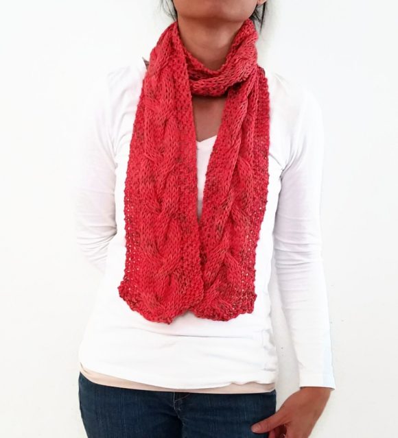 Vone Kevitz Sandia Hand Dyed Cable Scarf