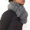 Vone Kevitz Grey Multi Mohair Crochet Cable Shawl