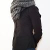 Vone Kevitz Grey Multi Mohair Crochet Cable Shawl