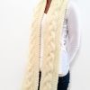 Vone Kevitz Antique White Cable Scarf