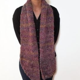 Vone Kevitz Purple Boucle Scarf