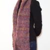 Vone Kevitz Purple Boucle Scarf