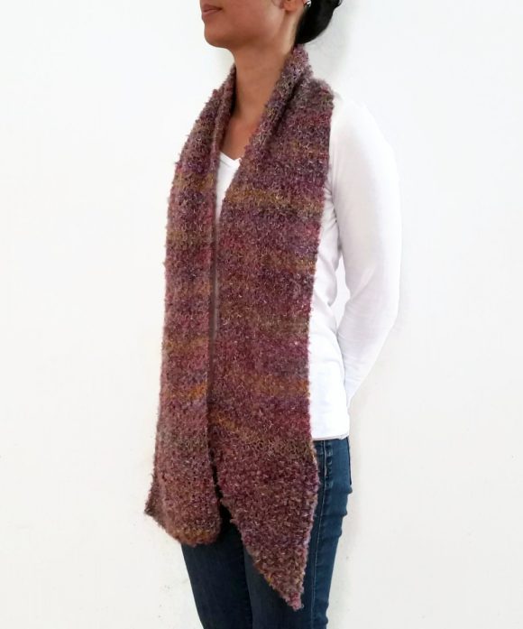 Vone Kevitz Purple Boucle Scarf