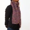 Vone Kevitz Purple Boucle Scarf