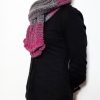 Pink/Grey Variegated Cable Scarf - Image 8