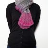Vone Kevitz Pink/Grey Variegated Cable Scarf