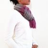 Pink/Grey Variegated Cable Scarf - Image 9