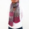 Vone Kevitz Pink/Grey Variegated Cable Scarf