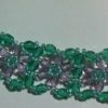 Green & Purple Daisies Bracelet - Image 2