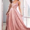 A-LINE ROSE GOLD METALLIC DRESS - Image 2