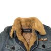 Men’s London Harbor by Fleet Street Jean Fur Jacket - Image 2