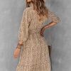 Floral Tie Waist Swing Dress - Image 4