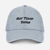 Not Today Satan Denim Dad Hat - Image 4