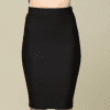 BLACK HIGH WAIST MIDI