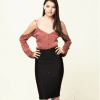 BLACK HIGH WAIST MIDI - Image 2