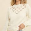 OPENWORK STITCH IVORY PULLOVER - Image 2
