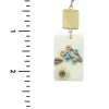 Clay Flower Rectangle Dangle Earring - Image 2