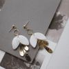 White Translucent Marble Dangle Polymer Clay - Image 2