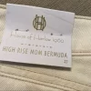 House of Harlow 1960 High Rise Mom Bermuda Shorts with Frayed Hem - Image 5