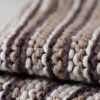 "Basic" Knit Brown Stripes Dishcloth - Image 5