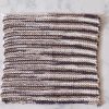 "Basic" Knit Brown Stripes Dishcloth - Image 2