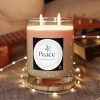 Peace Scented Candle - Full Glass, 11oz - Image 9