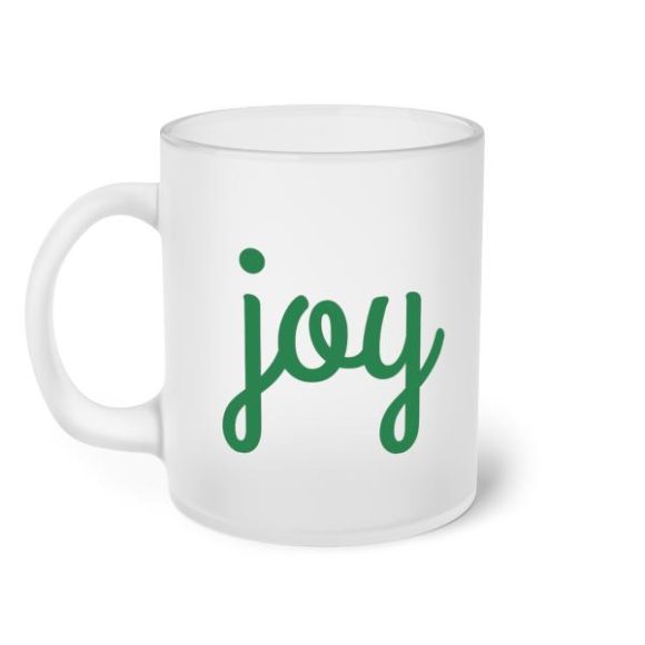 Joy Frosted Glass Mug