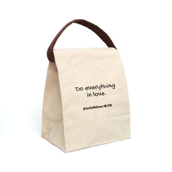 Do Everything In Love Canvas Lunch Bag