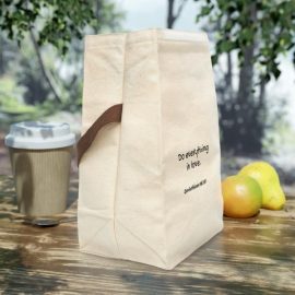 Do Everything In Love Canvas Lunch Bag