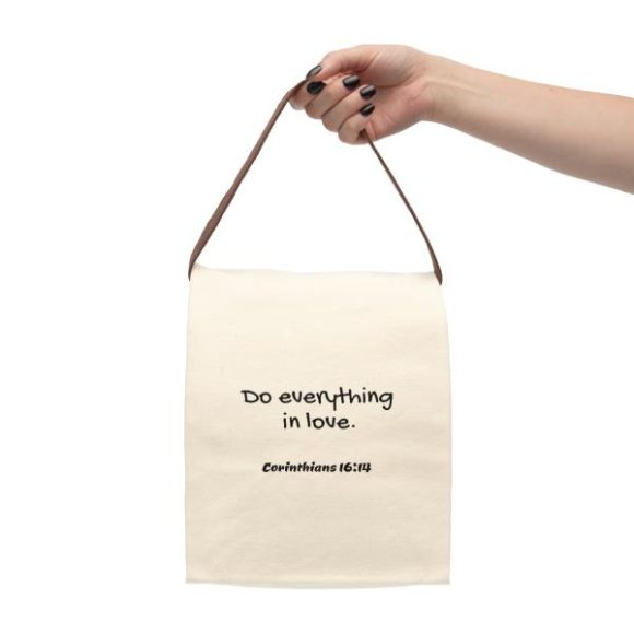 Do Everything In Love Canvas Lunch Bag