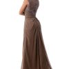 COPPER FRONT CHIFFON GOWN