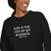 God Is The CEO Of My Business Unisex Organic Sweatshirt - Image 2