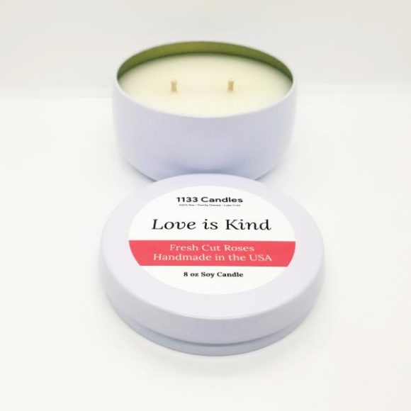 Love is kind candle