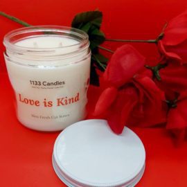 Love is kind candle