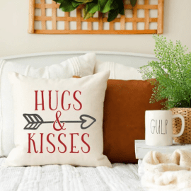 Hugs and Kisses Pillow Cover