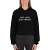 NOT LUCK JUST PRAYER EMBROIDERED CROP HOODIE - Image 3