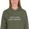 NOT LUCK JUST PRAYER EMBROIDERED CROP HOODIE - Image 5