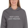 NOT LUCK JUST PRAYER EMBROIDERED CROP HOODIE - Image 7