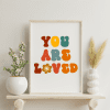 You Are Loved Retro Wall Art Printable - Image 2