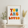 You Are Loved Retro Wall Art Printable - Image 2
