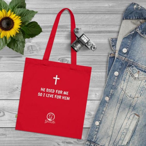 He Died For Me Organic Cotton Tote Bag