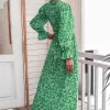 Ditsy Floral Frill Trim Midi Dress - Image 13