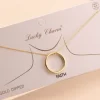 Faith Circle Pendant Necklace - Image 3