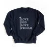 Love God Love People Cross Sweatshirt - Image 4