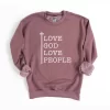 Love God Love People Cross Sweatshirt - Image 2