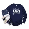 This Girl Loves Jesus Heart Long Sleeve Tee - Image 4
