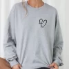 Heart/Cross Left Chest CrewNeck Sweatshirt - Image 3