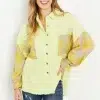 POL Bright Autumn Full Size Contrast Plaid Twill Shacket - Image 2