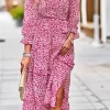 Leopard Surplice Tie Belt Slit Dress - Image 18