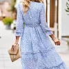 Leopard Surplice Tie Belt Slit Dress - Image 13